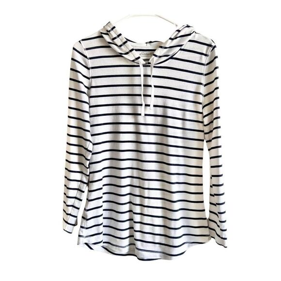 Eddie Bauer size M long sleeve hooded striped tee. - Picture 1 of 5